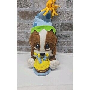 Sad Sam Happy Birthday Cake Plush Basset Hound Stuffed Animal Brown Dog